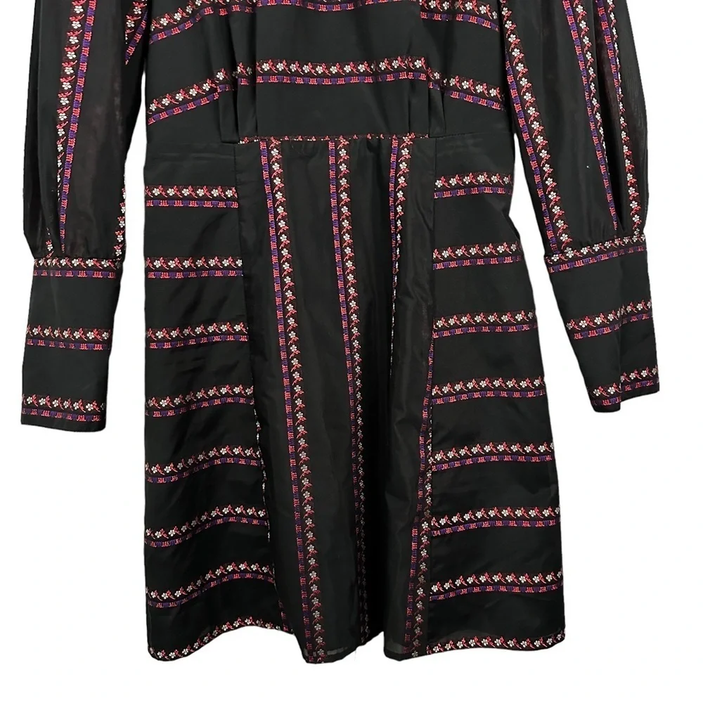 SANDRO Sibel Mock Neck Long Sleeve Dress - Picture 8 of 14